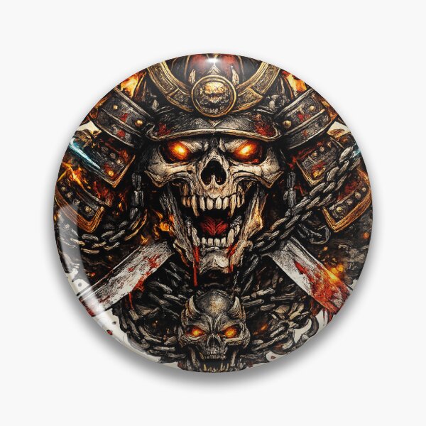 Item preview, Flaming Samurai Skull Warrior Gothic Art designed and sold by TonyRosato.
