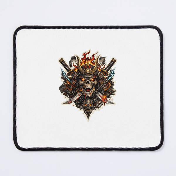 Item preview, Flaming Samurai Skull Warrior Gothic Art designed and sold by TonyRosato.