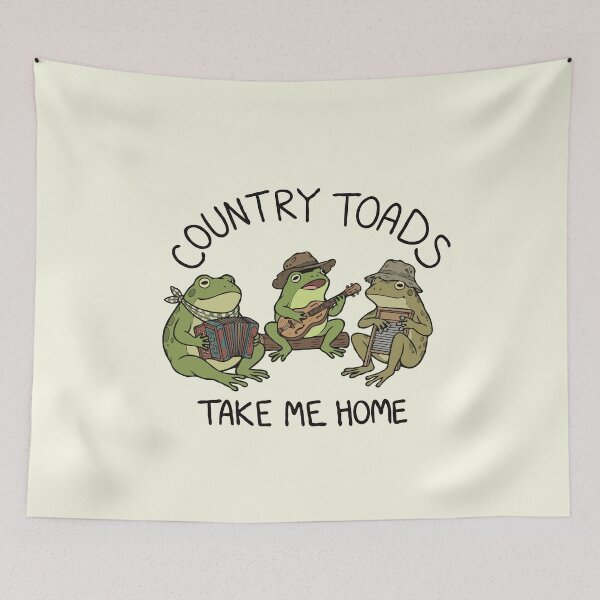 Item preview, Folk Frog Trio Country Toads Take Me Home designed and sold by Gkinoki.