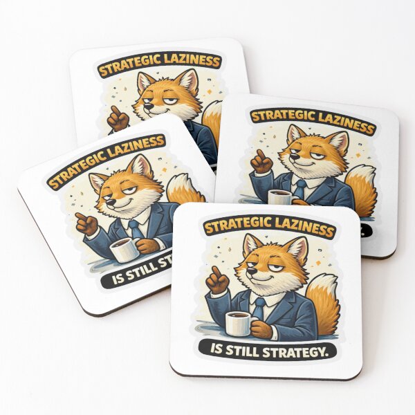 Item preview, Strategic Laziness Is Still Strategy Fox Sticker designed and sold by Gentlestate.