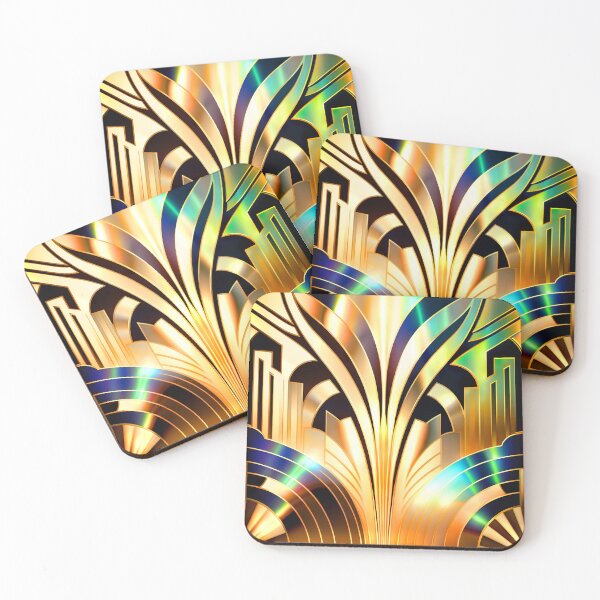 Item preview, GOLD GOLD - Art Deco - PATTERN designed and sold by CleverCulture.