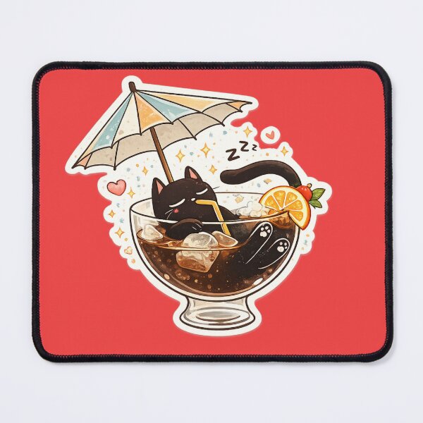 Item preview, Introvert Chill Cat Iced Coffee Design | Cute Lazy Cat Summer Aesthetic | Anti Social Relax Vibes designed and sold by sumodesign.