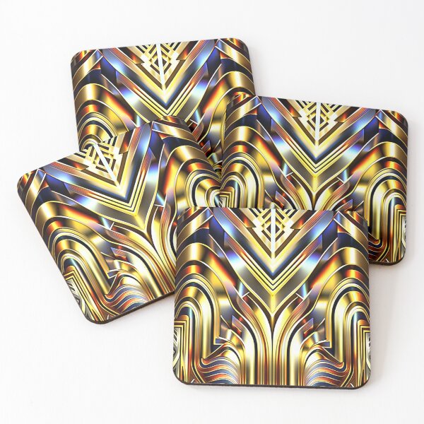 Item preview, GOLD GOLD - Art Deco - PATTERN designed and sold by CleverCulture.