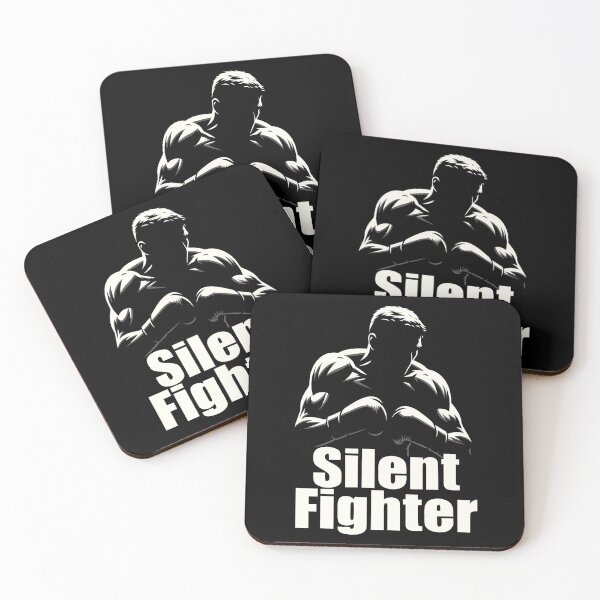 Item preview, Silent Fighter Boxing - Bold Silhouette Boxer Motivational Gym Art designed and sold by OuSfian1.