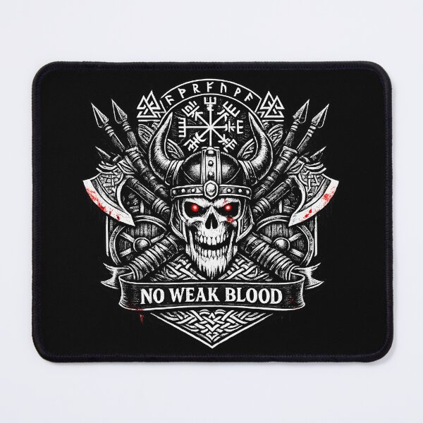 Item preview, No Weak Blood Viking Skull Shirt – Norse Warrior Helmet, Vegvisir Compass, Viking Axe Nordic Mythology Design designed and sold by R3X .