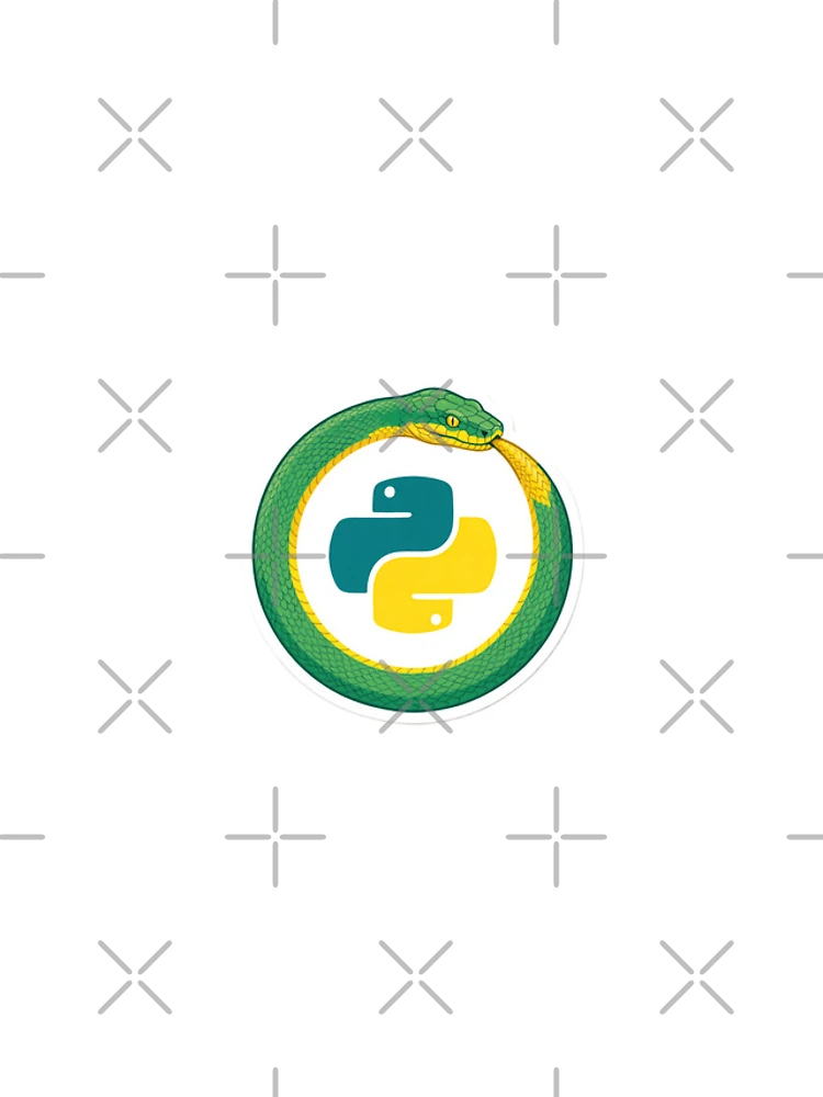 Thumbnail 4 of 4, iPhone Case, Python Snake Ouroboros Developer Sticker designed and sold by eikulabs.
