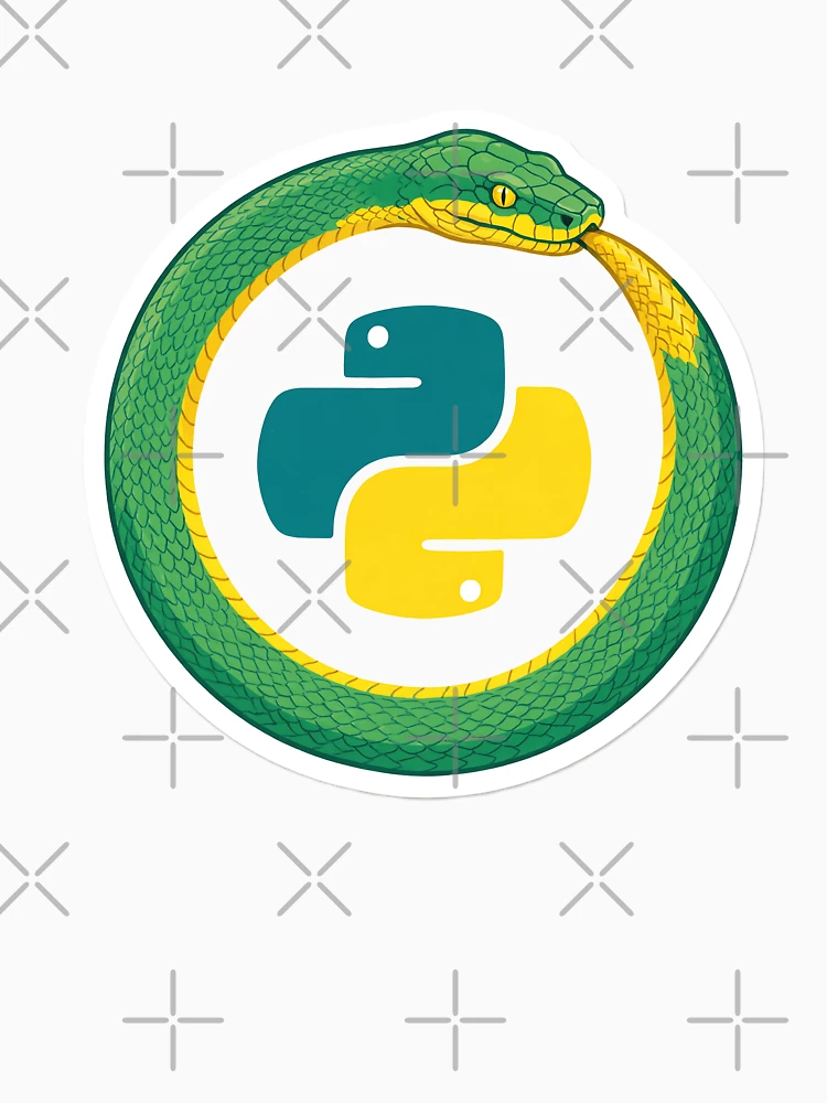 Imagen 6 de 6, Sudadera con capucha con la obra Python Snake Ouroboros Developer Sticker, diseñada y vendida por eikulabs.