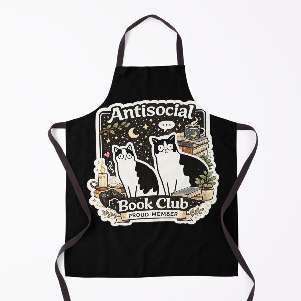 Item preview, Antisocial Book Club Cat Design | Introvert Reader Humor | Proud Member Cozy Reading Aesthetic designed and sold by sumodesign.