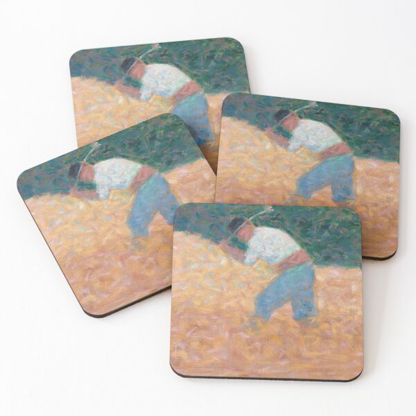Item preview, The Stone Breaker by Georges Seurat: Neo Impressionist Rustic Wall Art Poster designed and sold by artofuniverse.