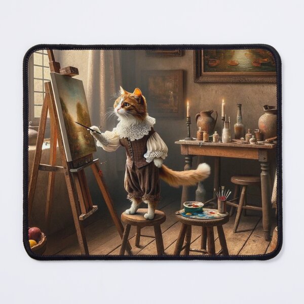 Item preview, Whiskered Artist: A Medieval Cat's Masterpiece designed and sold by catontheroof.