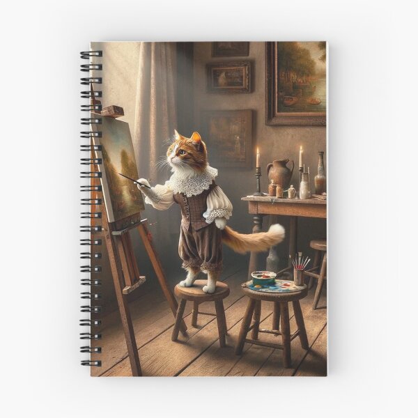 Item preview, Whiskered Artist: A Medieval Cat's Masterpiece designed and sold by catontheroof.