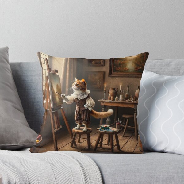 Item preview, Whiskered Artist: A Medieval Cat's Masterpiece designed and sold by catontheroof.