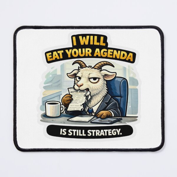 Item preview, I Will Eat Your Agenda Goat Meeting Sticker designed and sold by Gentlestate.