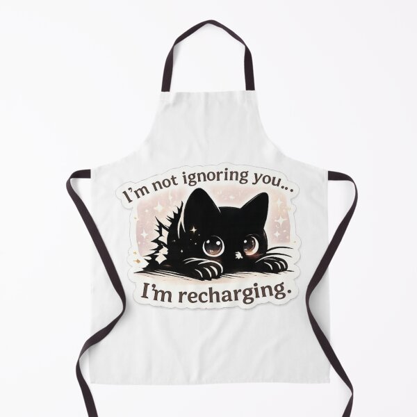 Item preview, Introvert Cat “I’m Not Ignoring You I’m Recharging” Cute Funny Anti Social Kitty Design designed and sold by sumodesign.