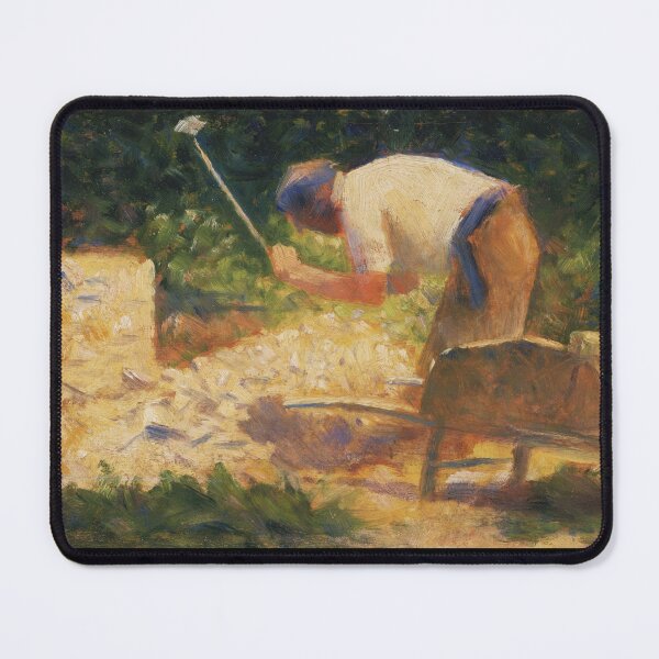 Item preview, The Stone Breaker by Georges Seurat: Neo Impressionist Rustic Wall Art designed and sold by artofuniverse.