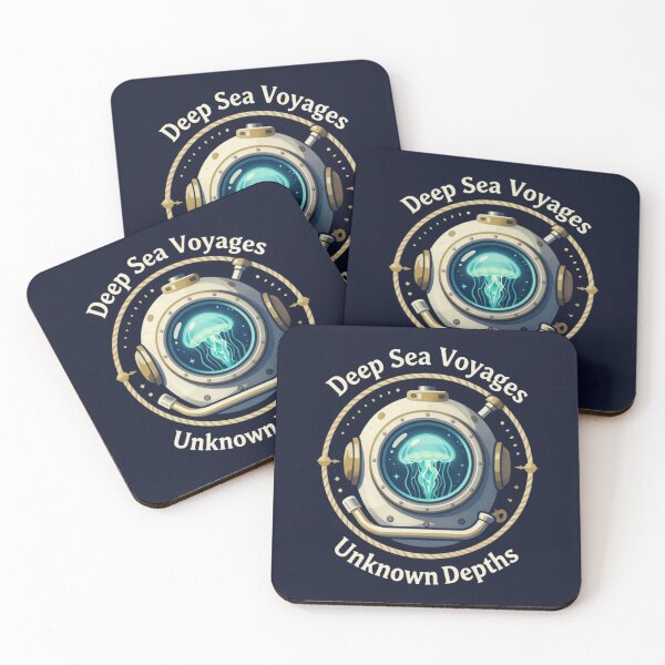 Item preview, Deep Sea Voyages – Nautical Jellyfish Emblem designed and sold by Dogandesighn.