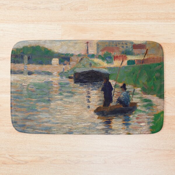 Item preview, View of the Seine by Georges Seurat: Neo Impressionist River Landscape Poster designed and sold by artofuniverse.