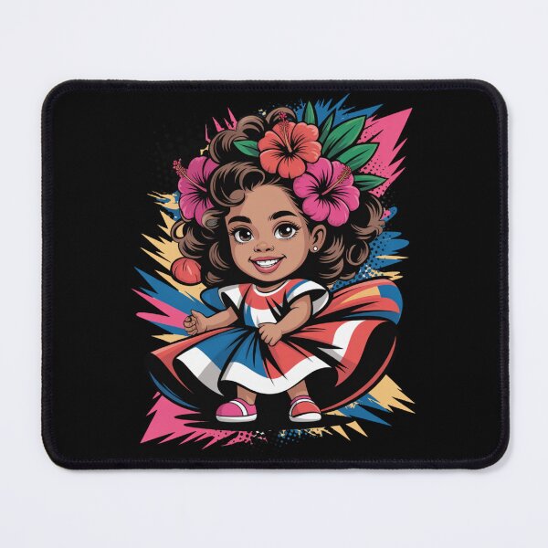 Item preview, Dominican Girl — Tropical Flower Crown Cartoon V21 designed and sold by DarylWelsh2024.