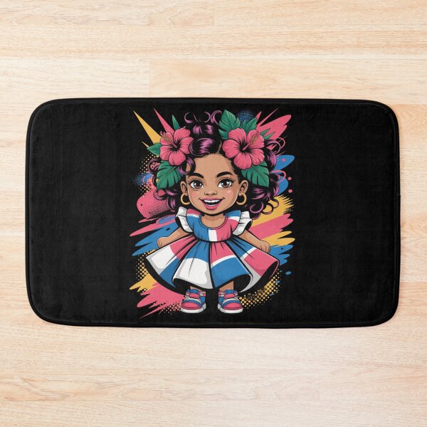 Item preview, Dominican Girl — Tropical Flower Crown Cartoon V22 designed and sold by DarylWelsh2024.