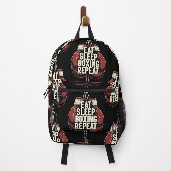 Item preview, Eat Sleep Boxing Repeat Funny Fighter Red Retro Gloves Art designed and sold by OuSfian1.