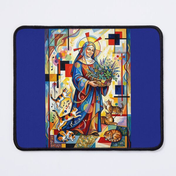 Item preview, Saint Gertrude of Nivelles with cats. designed and sold by Natalia-Vlad.