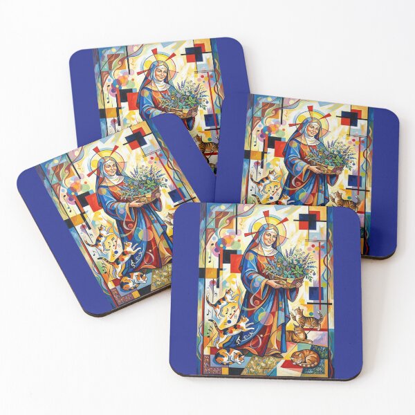 Item preview, Saint Gertrude of Nivelles with cats. designed and sold by Natalia-Vlad.