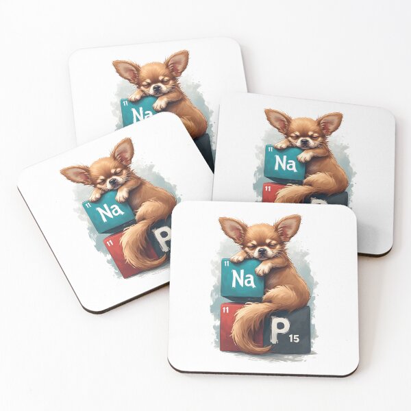 Item preview, Nap Chemistry Pun Chihuahua – Periodic Table Science Humor designed and sold by owi-art.