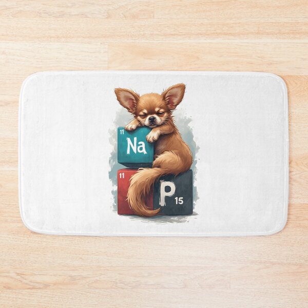 Item preview, Nap Chemistry Pun Chihuahua – Periodic Table Science Humor designed and sold by owi-art.