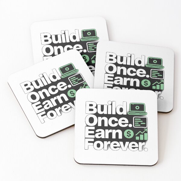 Item preview, Build Once Earn Forever – Passive Income Entrepreneur Tech Design designed and sold by Cool Cash Tees .