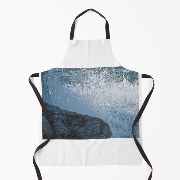 Item preview, Ocean Waves Crashing Against Rocky Shore With Dramatic Water Splash and Sea Spray designed and sold by Nmallia.