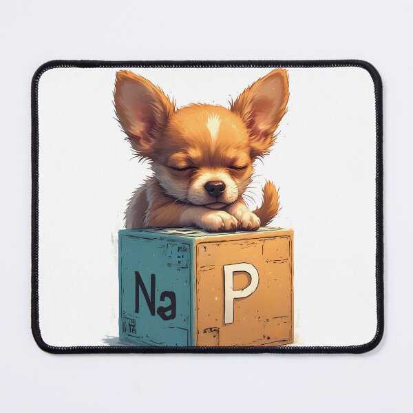 Item preview, Nap Chemistry Pun Chihuahua – Periodic Table Science Humor designed and sold by owi-art.