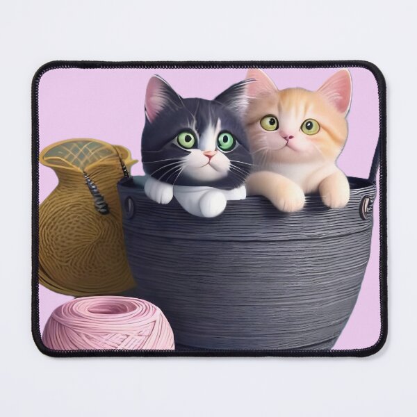 Item preview, Two Best Friends: Cute Kittens in a Cozy Basket designed and sold by Serene Strokes Art.
