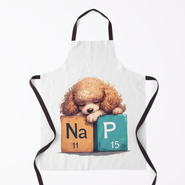 Item preview, Nap Chemistry Pun Poodle – Periodic Table Science Humor designed and sold by owi-art.