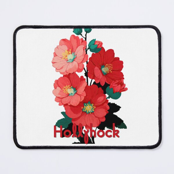 Item preview, Hollyhock Bloom – Botanical Charm designed and sold by ForeverPrintsOK.