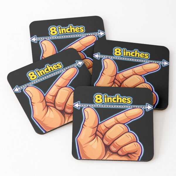 Item preview, 8 Inches Meme Funny Hand Gesture Design | Sarcastic Joke Graphic | Adult Humor Cartoon Sticker designed and sold by ☆ CR4ZIIB4BII ☆.