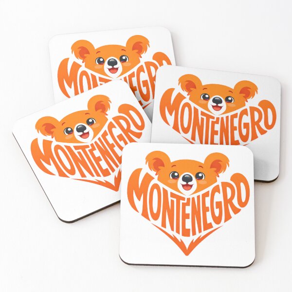 Item preview, Montenegro - Bear Typography Heart Shape designed and sold by Myra365Art.