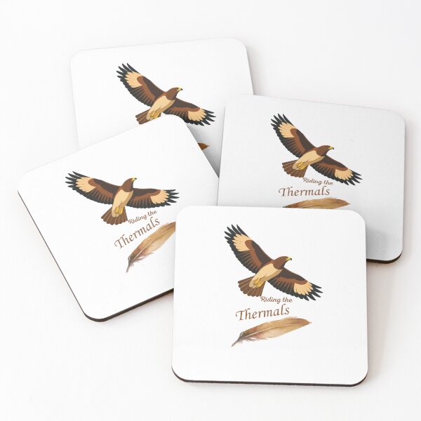 Item preview, Buzzard Riding the Thermals – Bird of Prey Flight Nature Art designed and sold by GeoWild Designs.