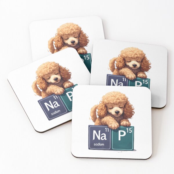 Item preview, Nap Chemistry Pun Poodle – Periodic Table Science Humor designed and sold by owi-art.