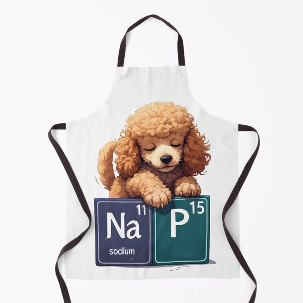 Item preview, Nap Chemistry Pun Poodle – Periodic Table Science Humor designed and sold by owi-art.