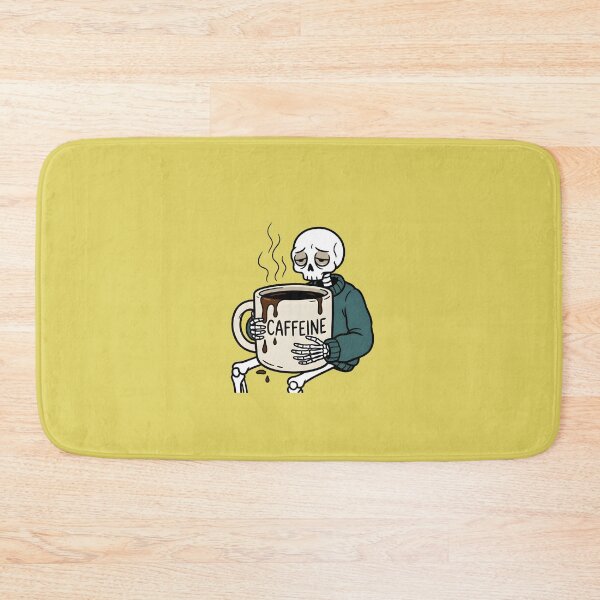 Item preview, Tired Skeleton Coffee Design – “Caffeine” Mug Graphic | Funny Dark Humor Coffee Lover Art designed and sold by Raw Tigers.