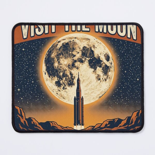 Item preview, Visit the Moon - Artemis II Retro NASA Travel Poster designed and sold by wilnickvisuals.