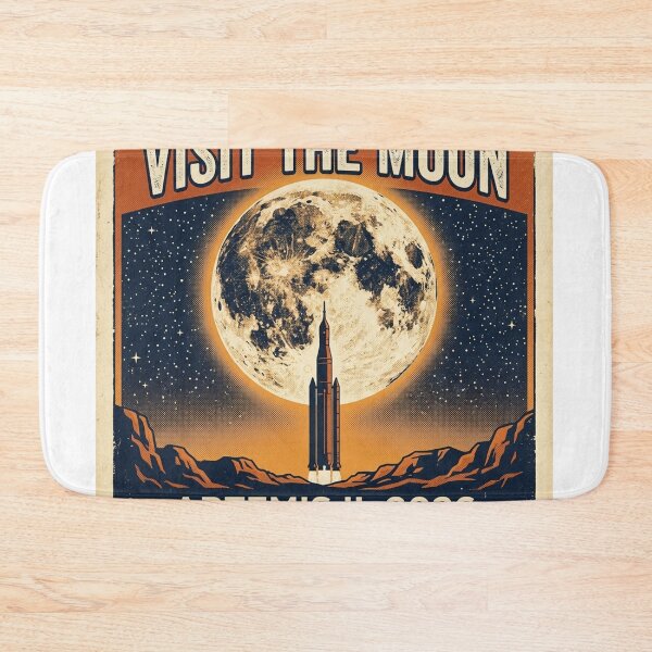 Item preview, Visit the Moon - Artemis II Retro NASA Travel Poster designed and sold by wilnickvisuals.