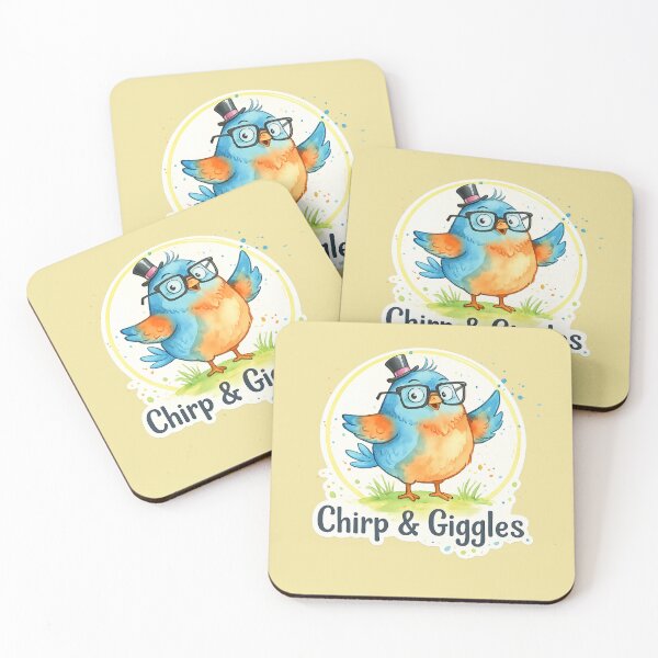 Item preview, Chirp & Giggles Cute Bird Cartoon Sticker with Glasses designed and sold by StickyDelights.