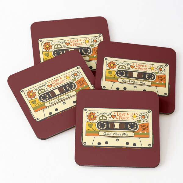 Item preview, Retro 70s Groovy Aesthetic Cassette Tape - Good Vibes Mix designed and sold by Far Out Goods.