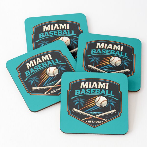Item preview, Miami Baseball Vintage Shirt EST 1993 Modern Teal Retro Baseball Tee designed and sold by GhostDawgs.