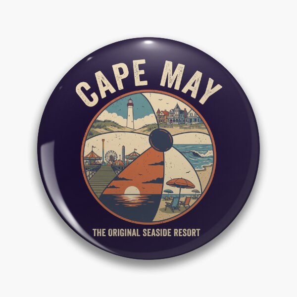 Item preview, Cape May NJ Shirt Vintage Beach Ball Collage The Original Seaside Resort Jersey Shore designed and sold by Milasneeze.