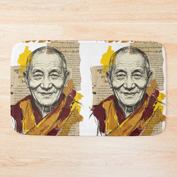 Artikelvorschau, Künstlerisches Porträt eines lächelnden Zen-buddhistischen Mönchs entworfen und verkauft von Honu2025.