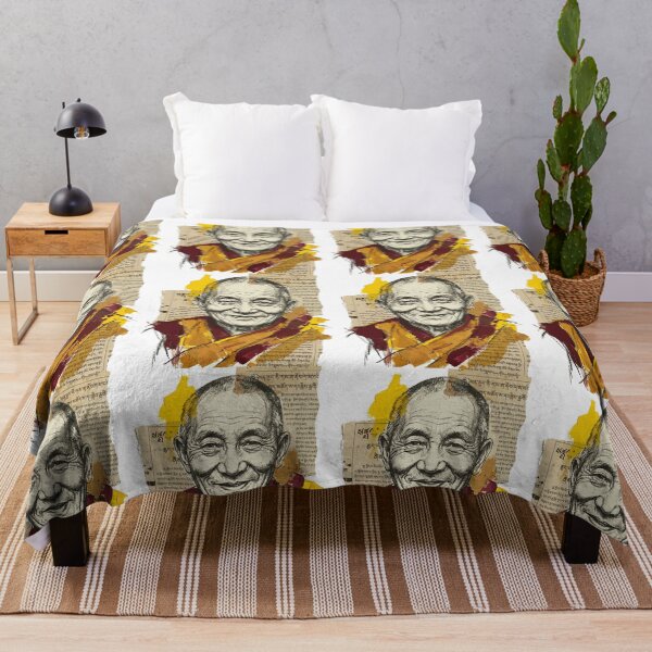 Item preview, Artistic Portrait of a Smiling Zen Buddhist Monk designed and sold by Honu2025.