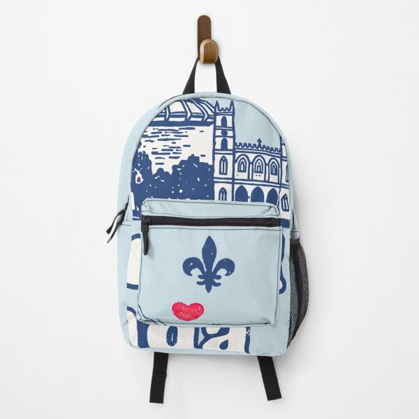 Item preview, Montreal Quebec Canada Cute Cityscape Blue Retro Skyline designed and sold by HowToCanadian.