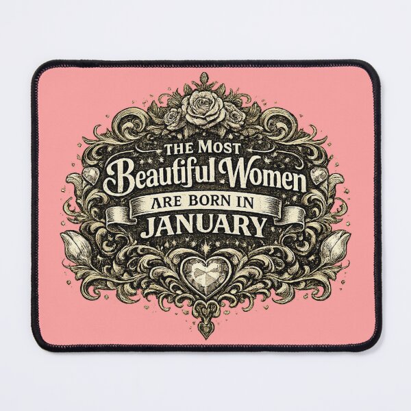 Item preview, The Most Beautiful Women Are Born In January – Vintage Birthday Design – January Birthday Gift for Women designed and sold by Szapeee.